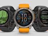 Garmin’s Fenix 8 (pictured) and related smartwatches have received beta version 17.27. (Image source: Garmin)