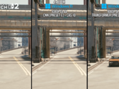 A side-by-side comparison of the models running Cyberpunk 2077 (image source: Digital Foundry YT)
