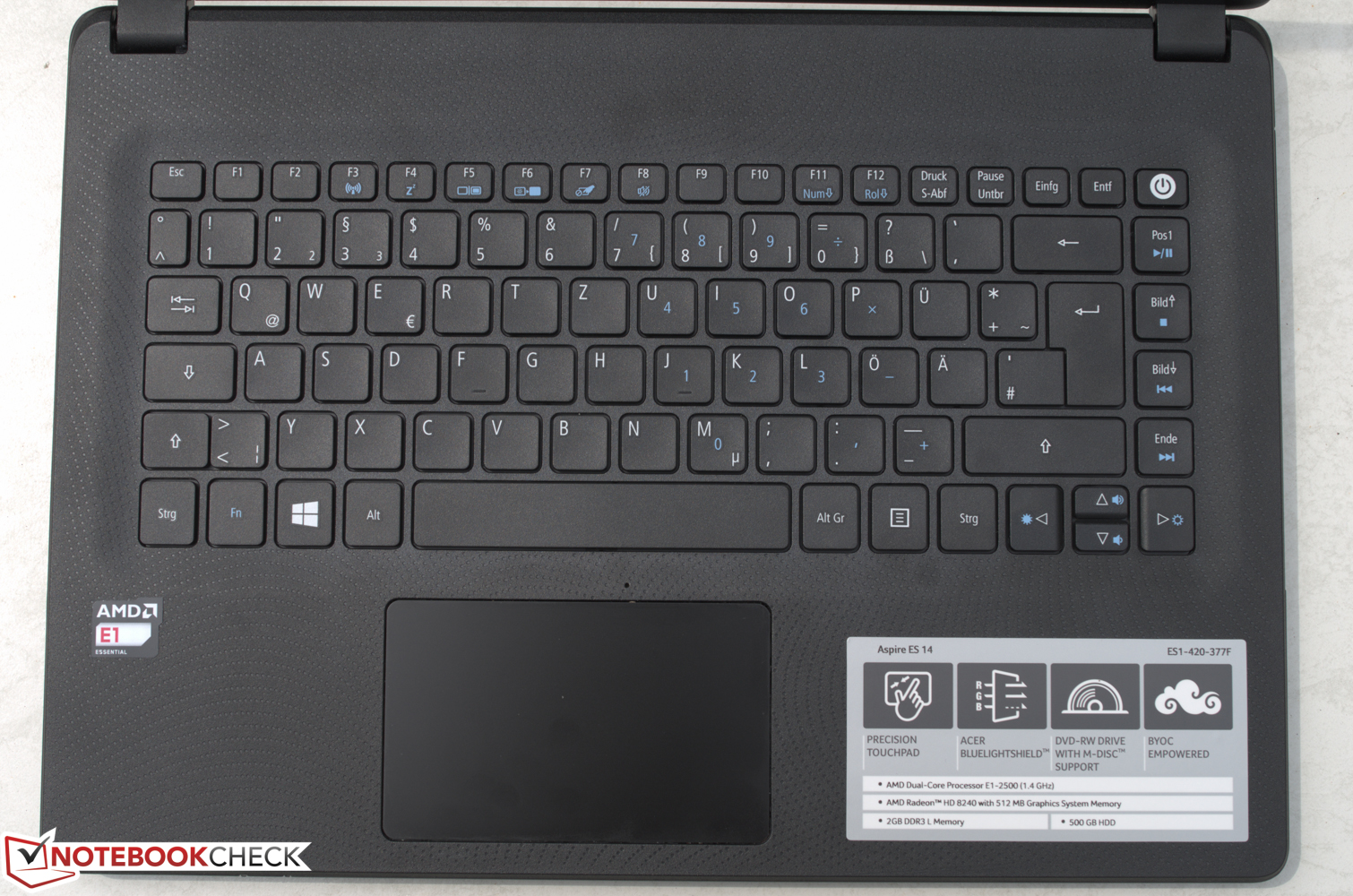 Acer Aspire Es1 420 Notebook Review Notebookcheck Net Reviews