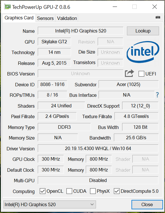 Intel graphics 520 драйвер
