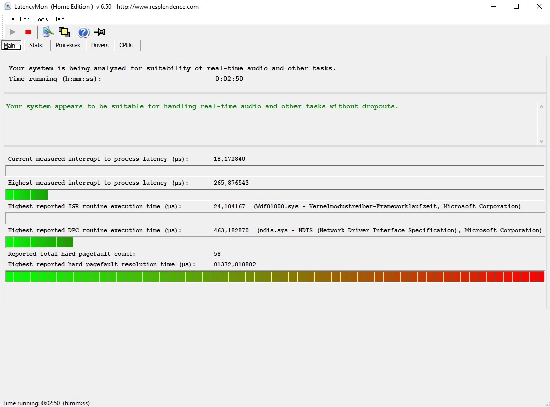 Your system appears. LATENCYMON. DPC latency. DPC latency Windows 10. LATENCYMON V 7.20.