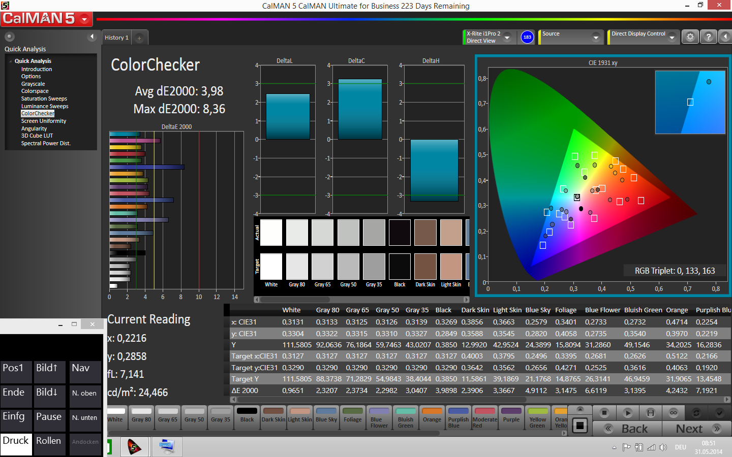 Colorchecker Desktop Apple MacBook Air 13 MD761D/B 2014-06 Notebook Review Update ...