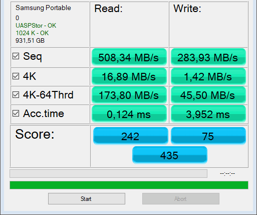 Samsung t5 test on sale