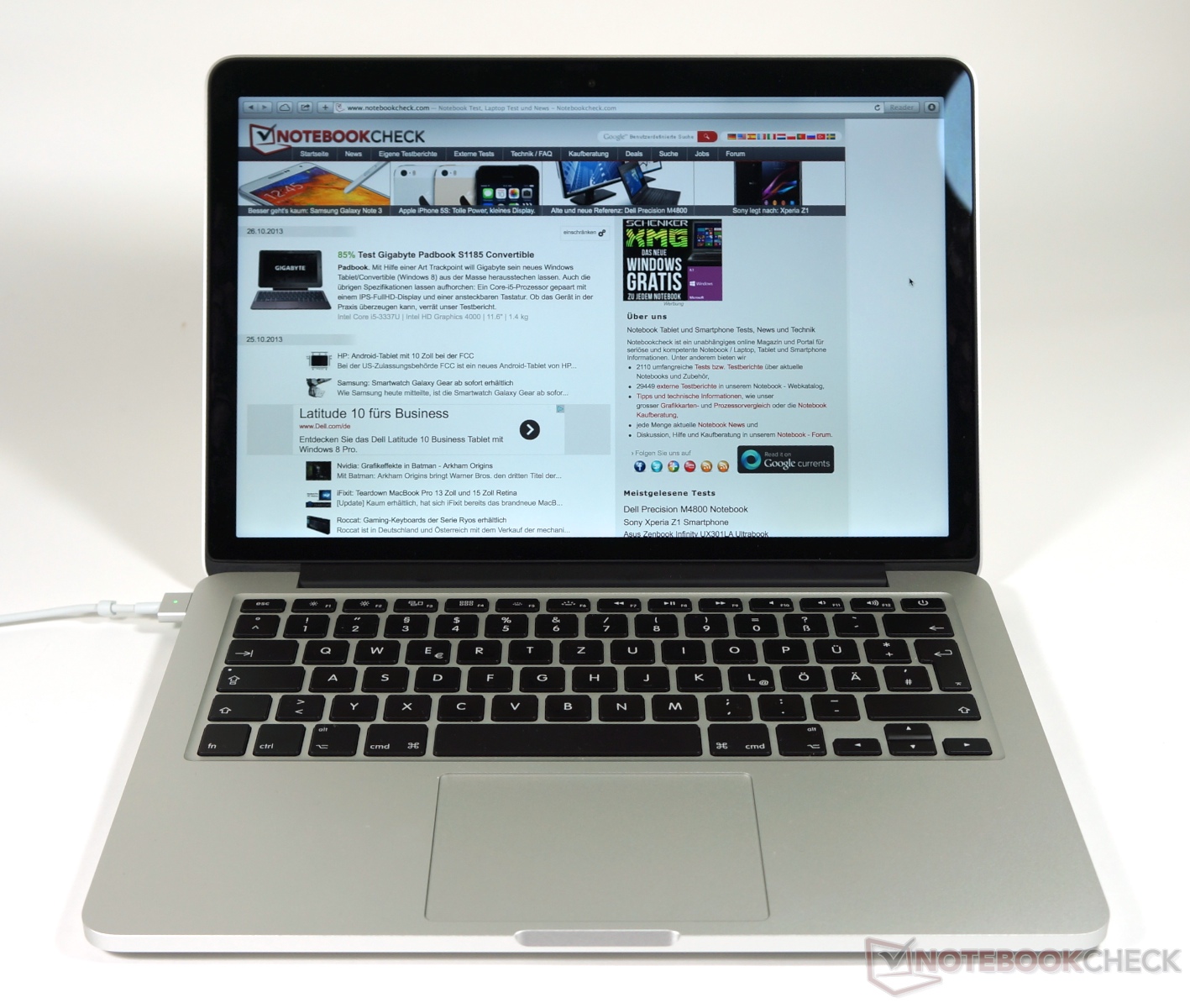 Apple Macbook Pro Retina 13 Early 15 Notebook Review Notebookcheck Net Reviews