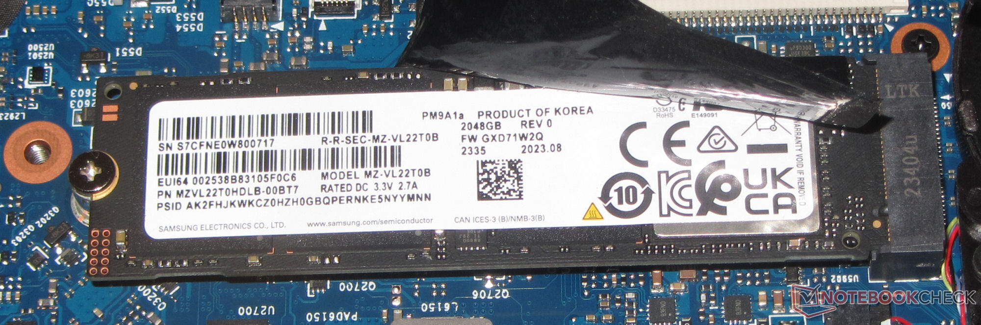 Samsung PM9A1a MZVL22T0HDLB SSD Benchmarks NotebookCheck Tech