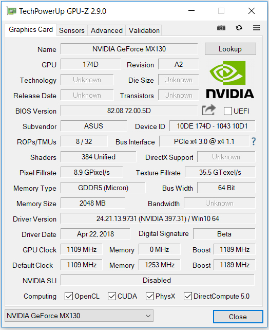 lanzadera Implacable alabanza Nvidia Geforce Mx130 Características Outlet, 58% OFF | xevietnam.com
