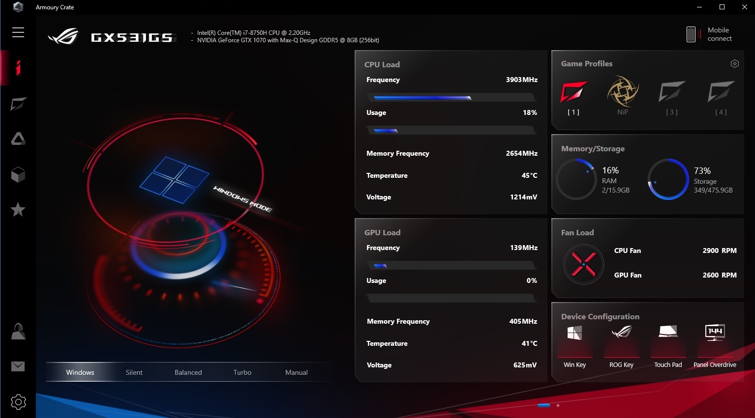 rog gaming center fan control rog gaming center fan control
