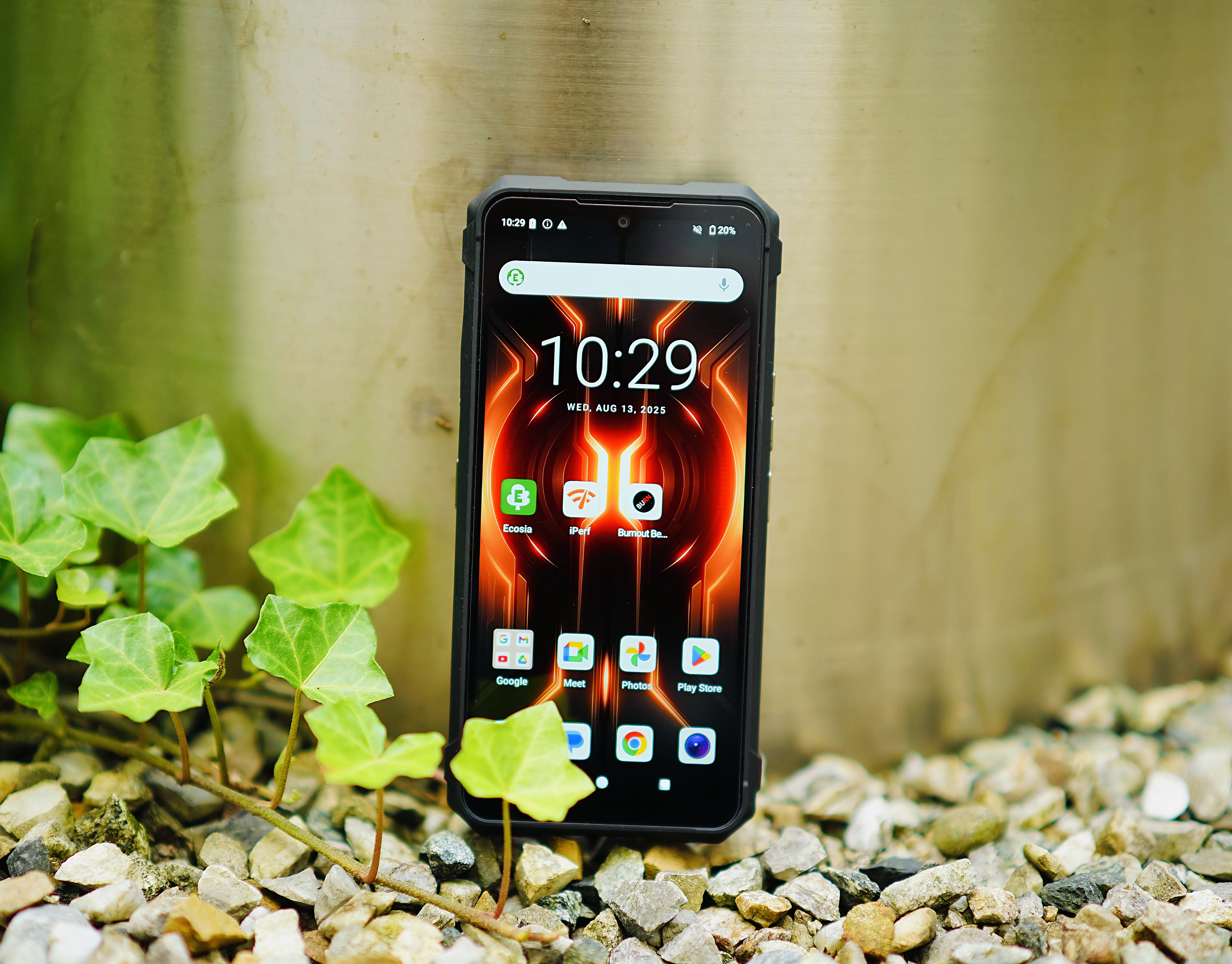 Phone for harsh environments with night vision and two displays