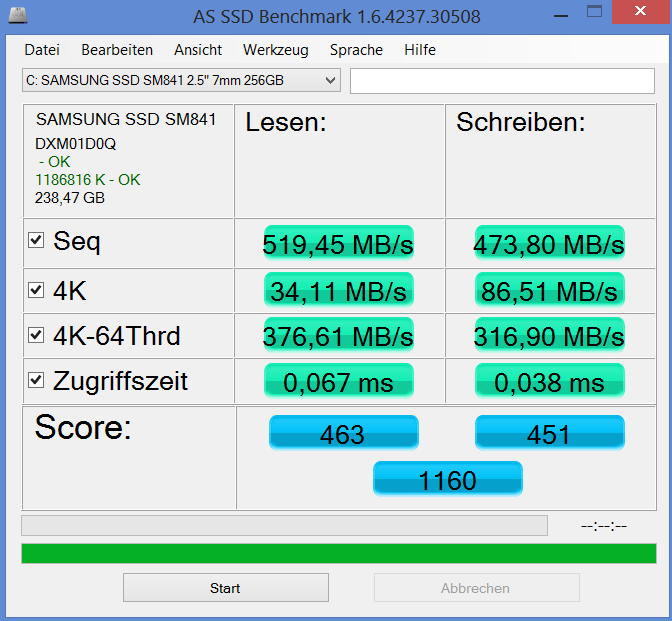 AS SSD benchmark