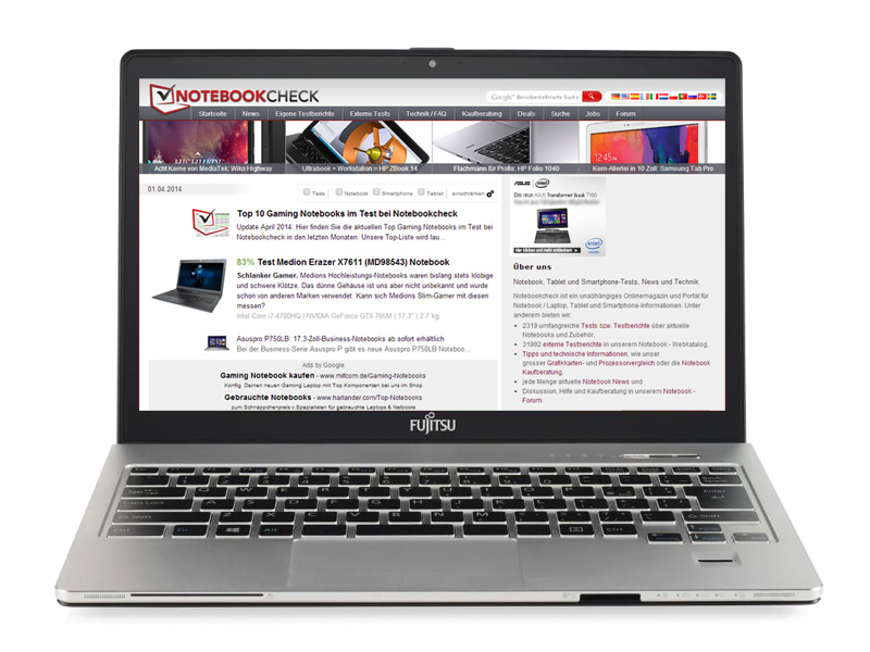 Review Fujitsu LifeBook S904 Notebook - NotebookCheck.net Reviews