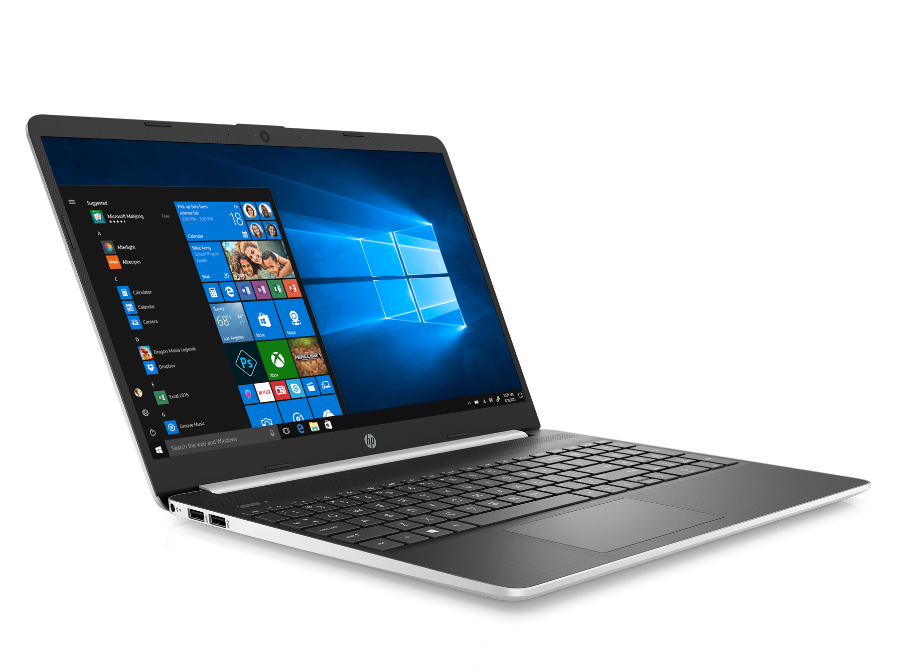 Notebook HP i3 Nuovo, Processore i3 frequenza fino a 4.4 ghz, ram 8gb, ssd 256gb, Schermo Full HD 15.6 pollici, Windows 11 pro e Pacchetto Office 2021 - MOUSE E PENDRIVE - Portatile pronto alluso