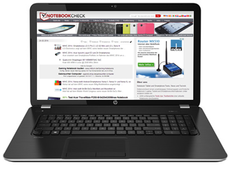 Review Update HP Pavilion 17-e126sg Notebook - Notebookcheck Review