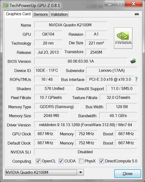 Ordinateur Portable Lenovo Thinkpad W541 i5-4eme 8Go 240SSD 15,6 pouces  WIN10PRO - Reconditionné Options de Stockage Configuration de base