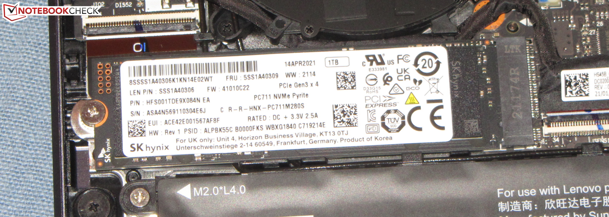 SK Hynix PC711 1TB HFS001TDE9X084N SSD Benchmarks - NotebookCheck