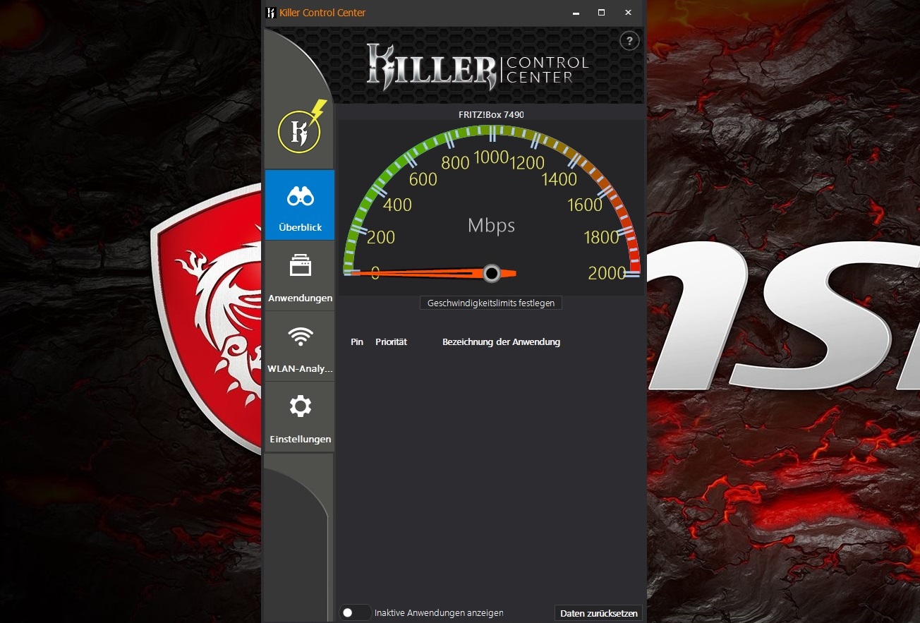 Killer control. Killer Control Center. Killer Control Center MSI.