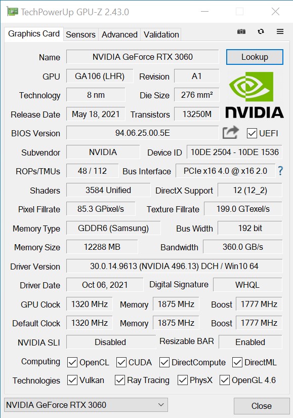 Nvidia GeForce RTX 3060 Review