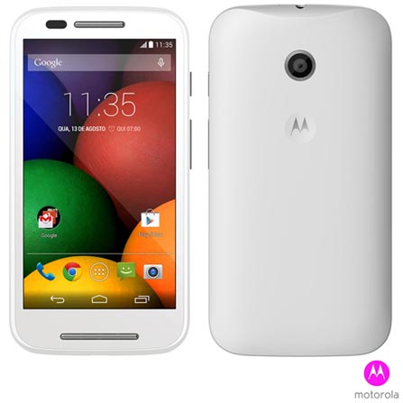 White Moto E smartphone