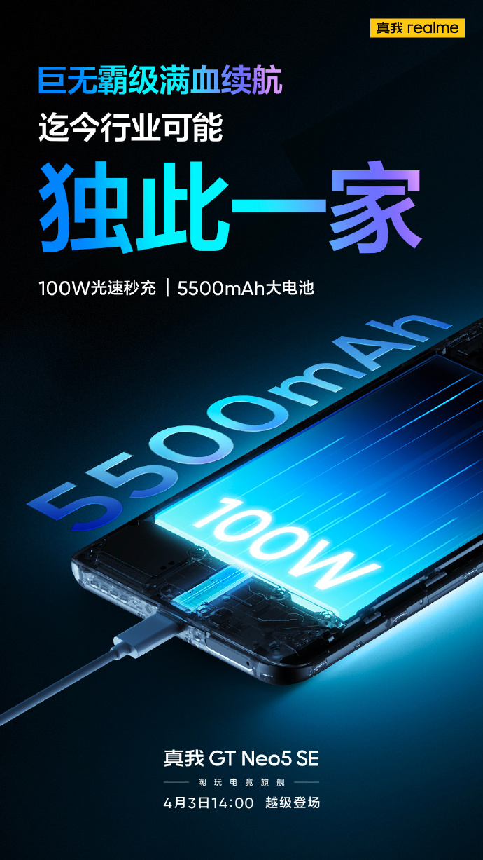 Realme's new Neo5 SE teasers boast of Turbo-beating performance. (Source: Realme via Weibo)