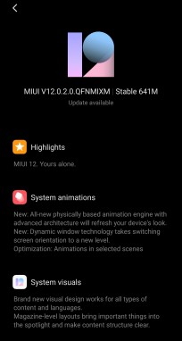 V12.0.2.0.QFNMIXM has reached the Mi Note 10 Lite. (Image source: Mi Community)