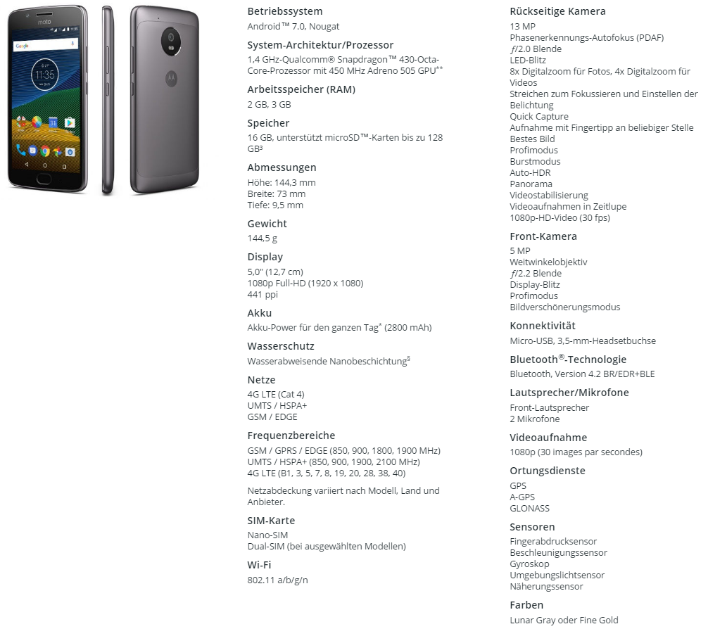 Motorola unveils mainstream Moto G5 and G5 Plus ...