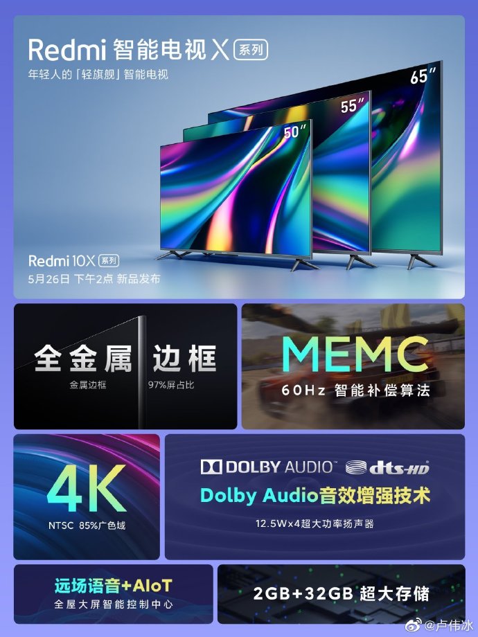 Xiaomi Redmi Smart X TV series launched: X50, X55 and X65 4K TVs