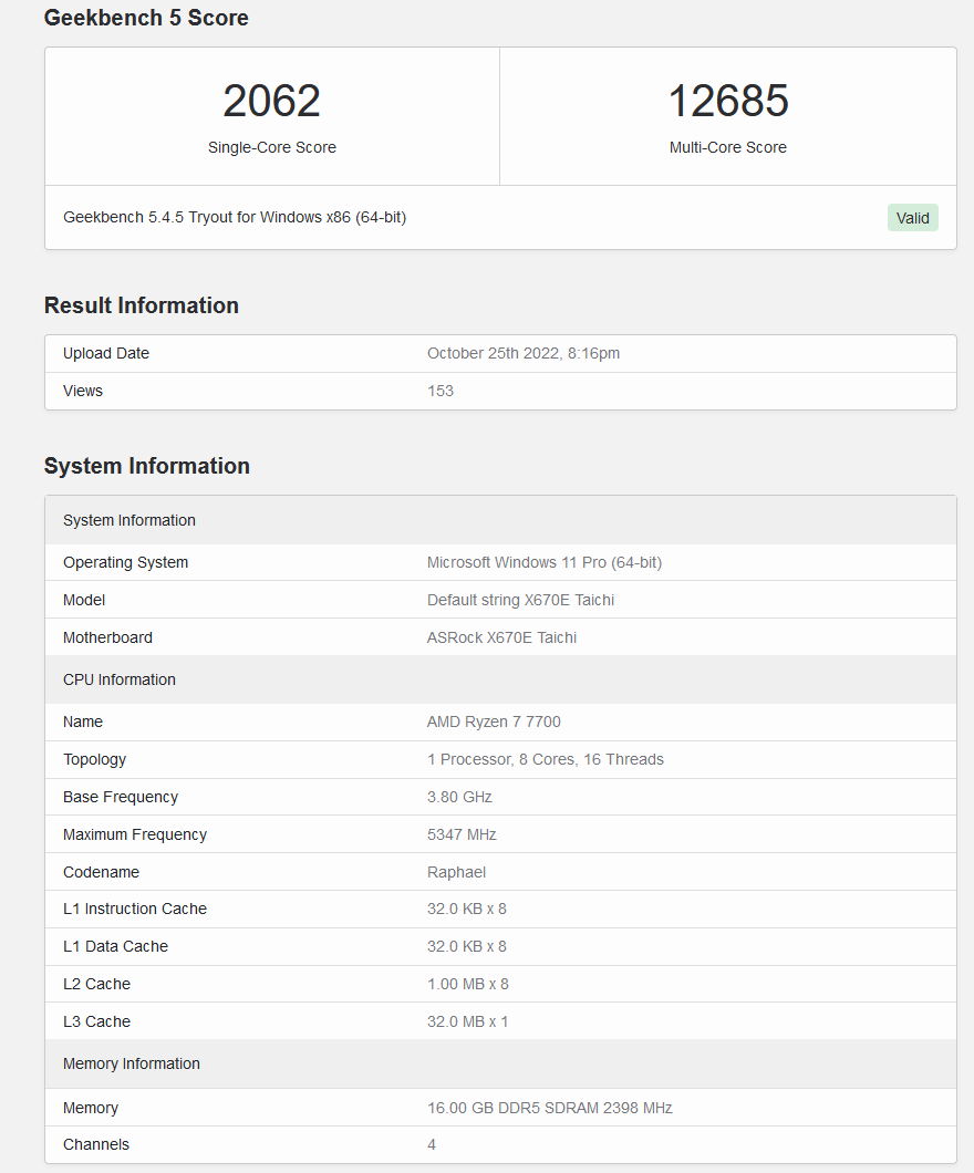 AMD Ryzen 7 7700: 65 W Zen 4 desktop CPU makes Geekbench AMD Ryzen 7 7700: 65 W Zen 4 desktop CPU makes Geekbench