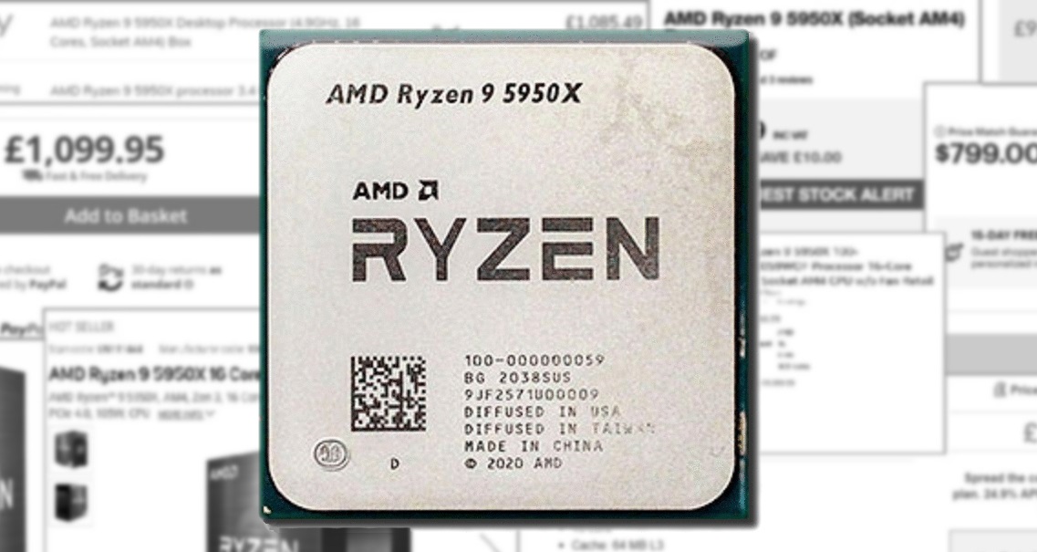 Sky-high AMD Ryzen 9 5950X prices provide an unsettlingly discouraging  snapshot for PC builders of the effects of the 2021 global chip shortage -   News