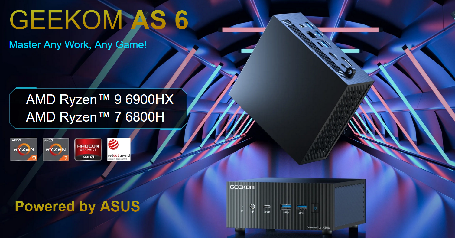 GEEKOM x Asus AS 6 challenges the Intel NUC 13 Pro with Ryzen 6000