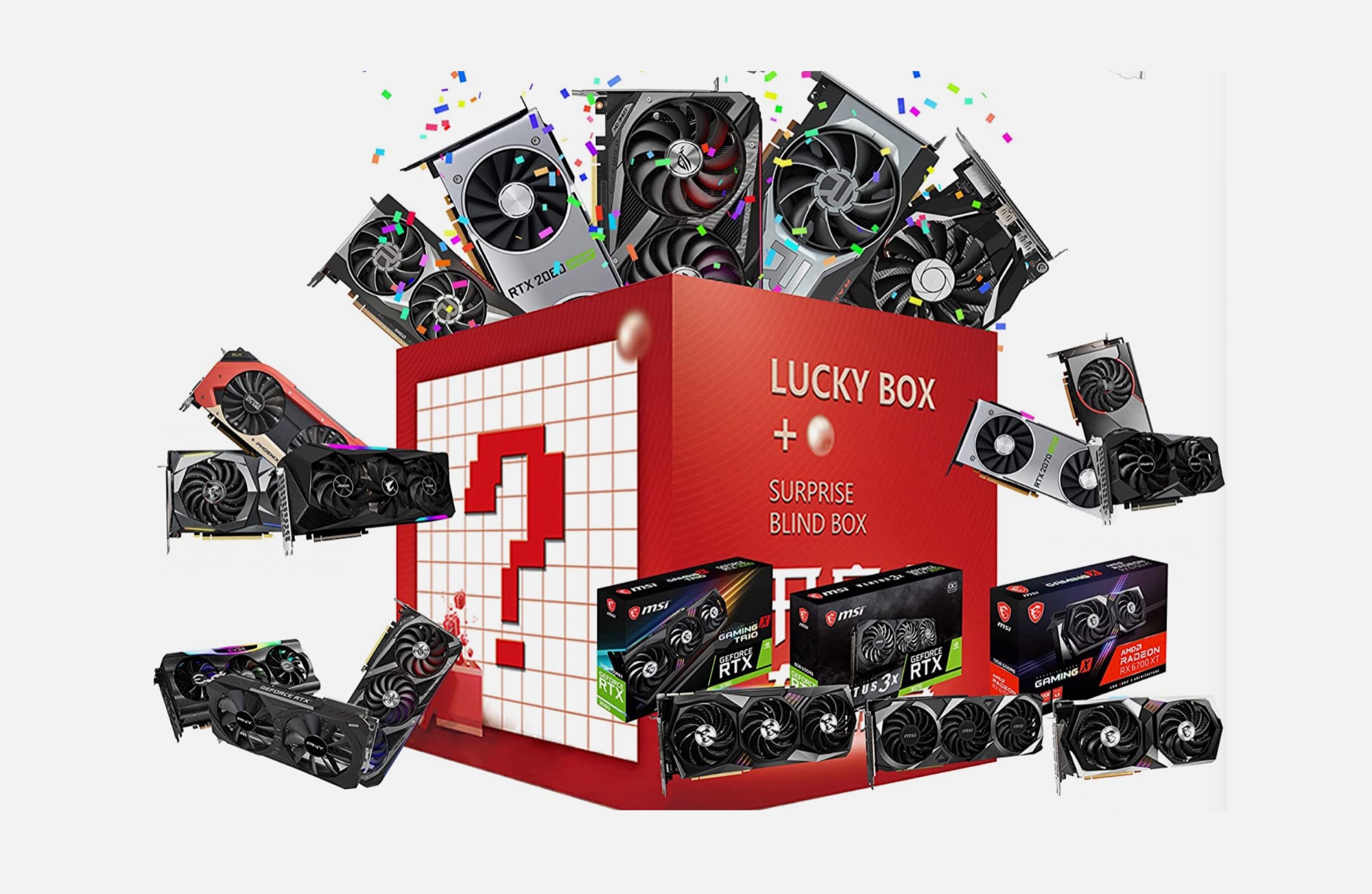 Amazon Japan brings loot boxes to desktop GPUs with a 2% chance of winning an RTX 3000 or Radeon RX 6000 graphics card for ~US$122 thumbnail