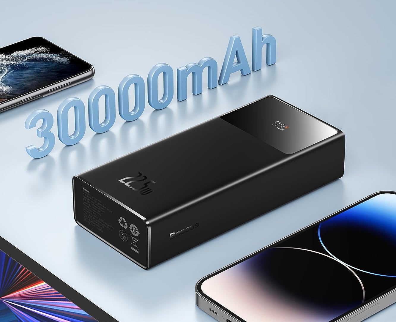 Baseus power bank with massive 30 000 mAh capacity on sale at