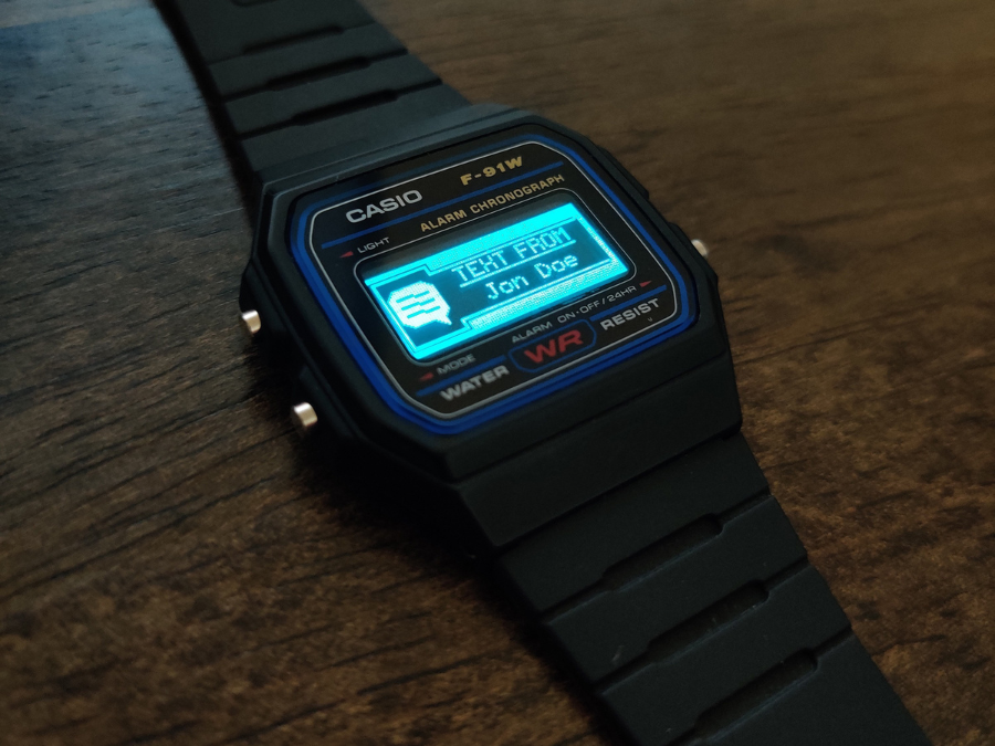 Casio F91W turned into Bluetooth capable smartwatch with GitLab project -   News