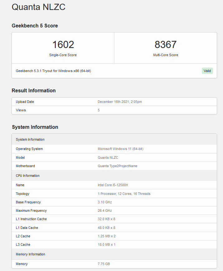 Geekbench scores reveal that the 14600KF is 5.5% faster than the