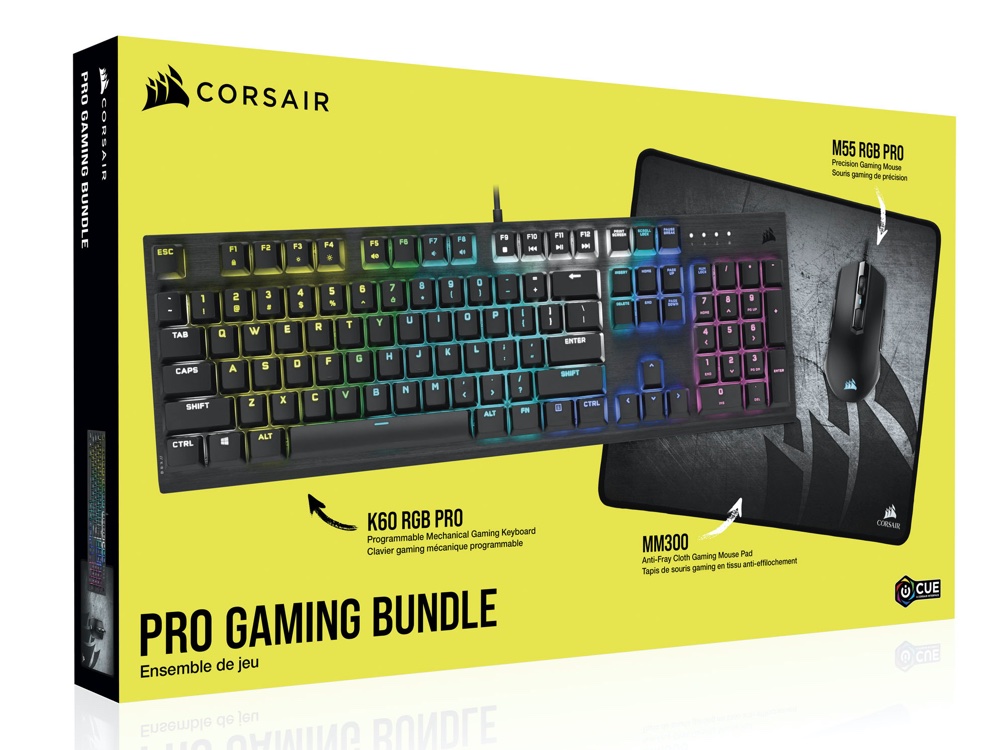 Deal Corsair K60 RGB Pro gaming keyboard and M55 RGB Pro mouse