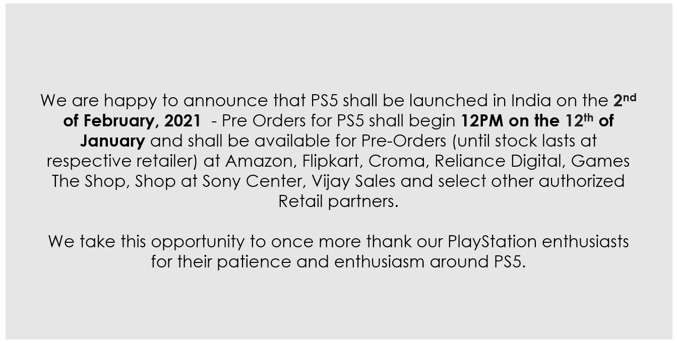 PlayStation 5: Sony India Announces Sale on Standard Edition With