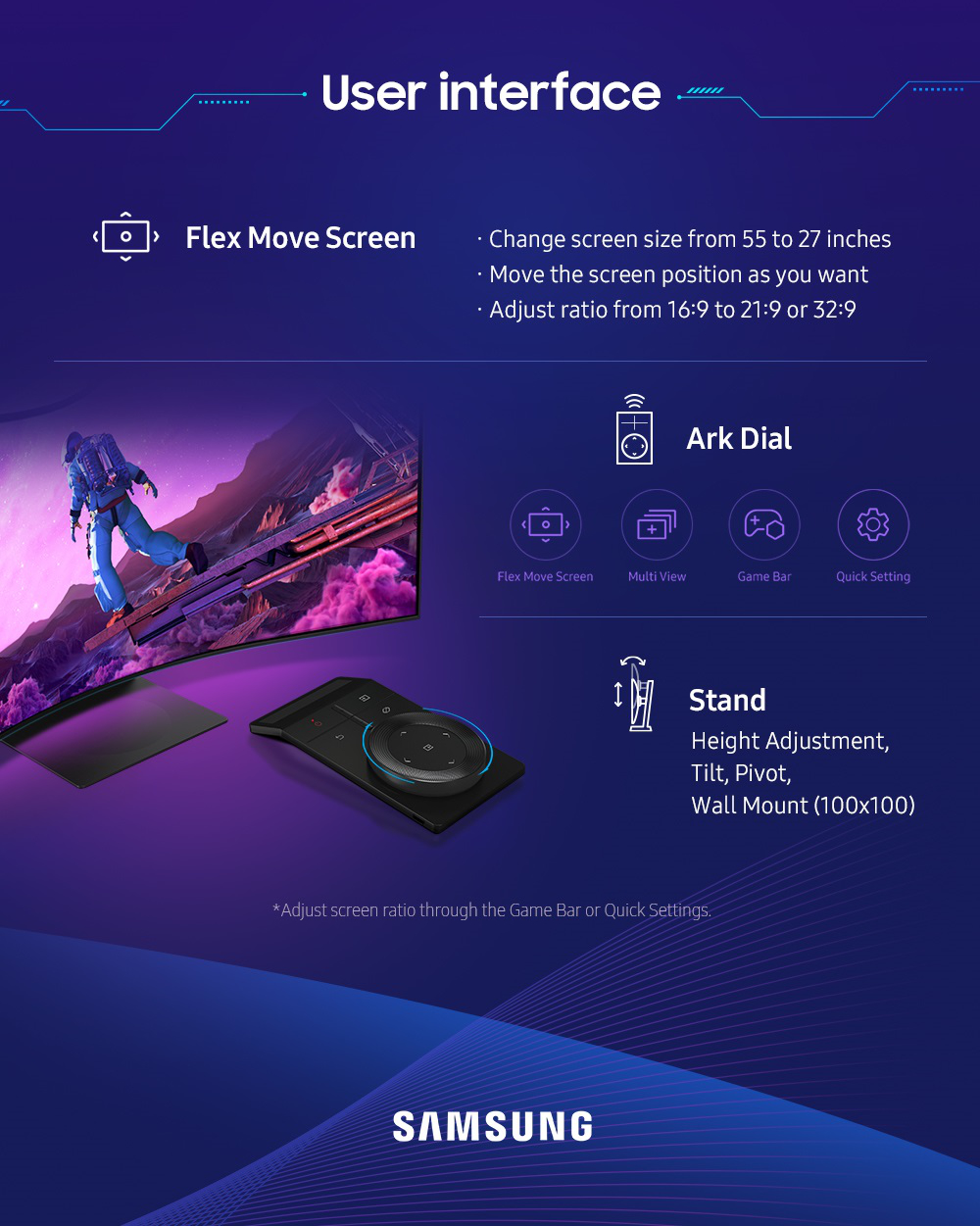 Samsung Odyssey Ark gaming monitor refreshed with new G97NC model -   News