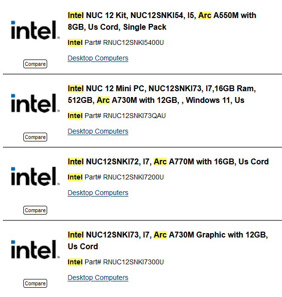 Intel NUC 12 Enthusiast: Upcoming mini-PC configurations surface