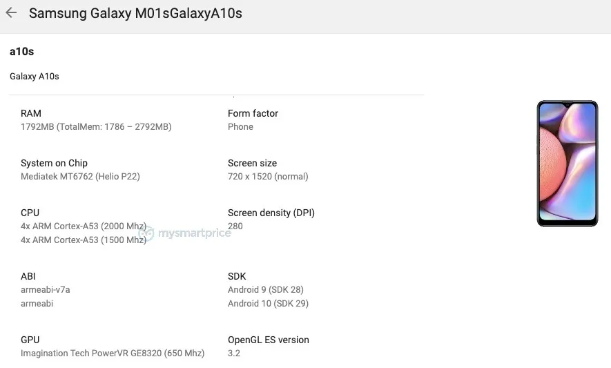 Samsung a10 карта памяти объем