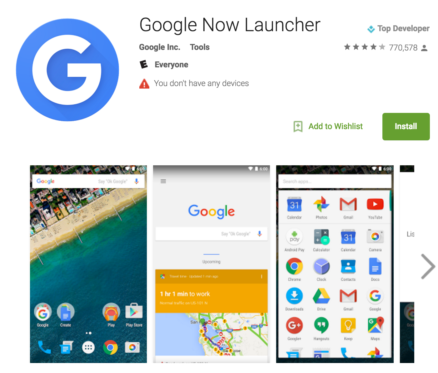 O que acontece se eu desinstalar o Google Now Launcher?