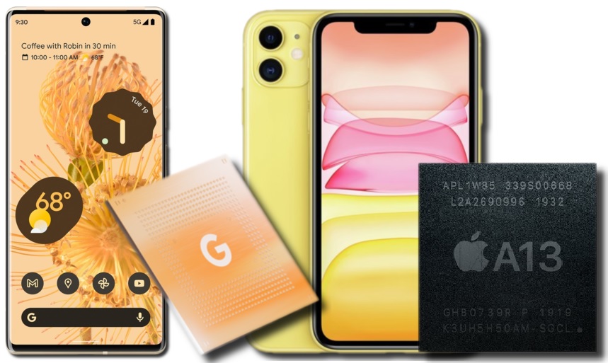 Google Tensor outpaced by iPhone 11's A13 Bionic chip on Geekbench 