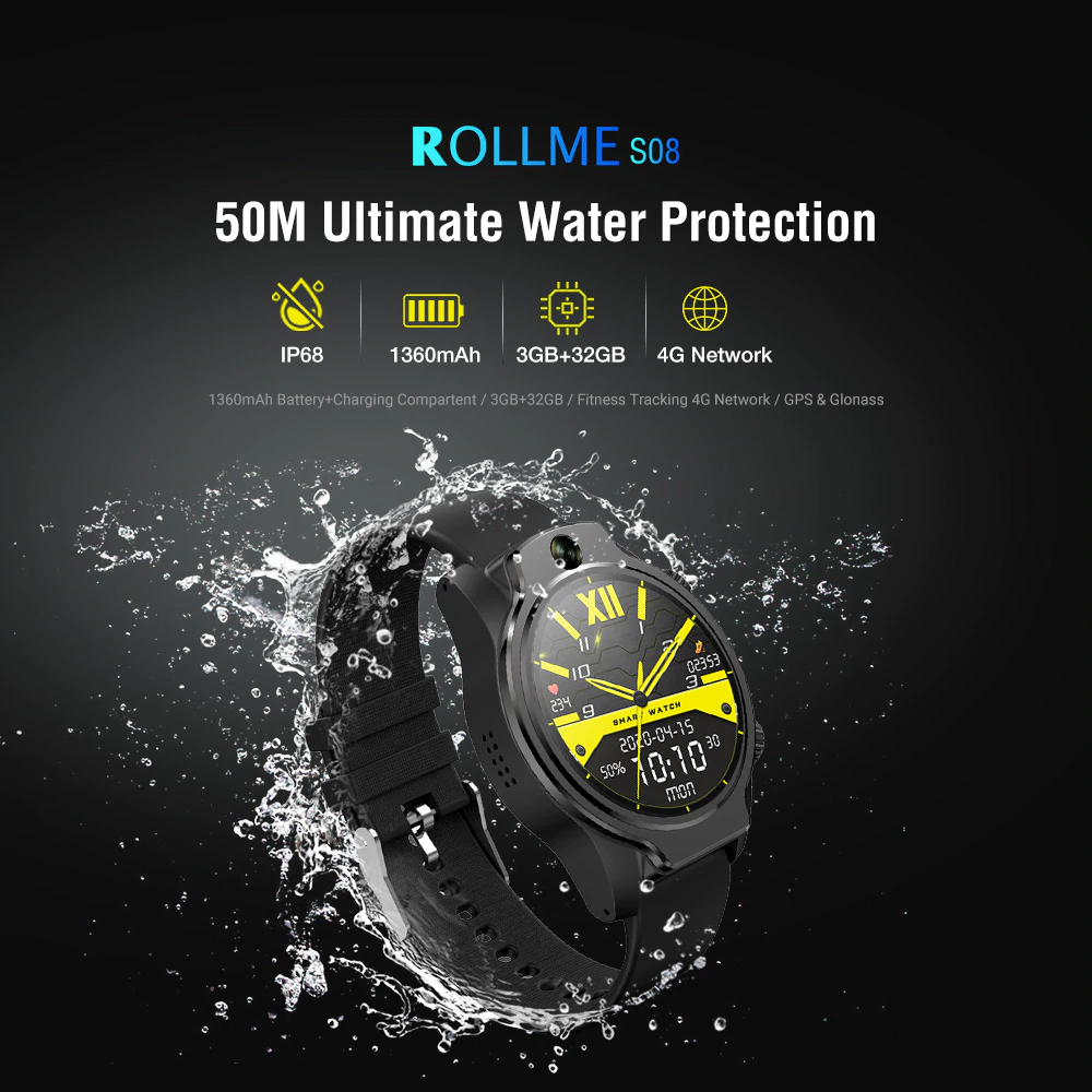 Rollme S08 A smartwatch with 4G LTE dual cameras and a built in GPS module NotebookCheck News