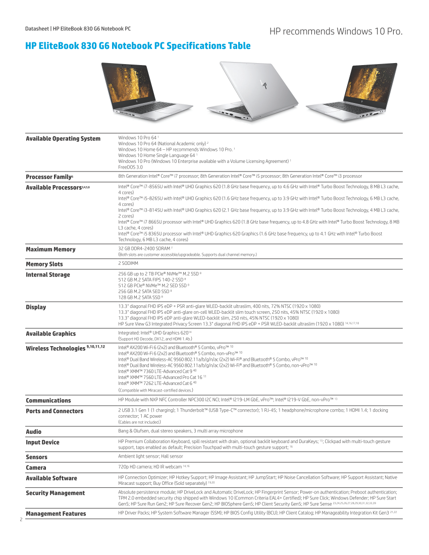 HP Elitebook 840 G6 - Notebook 