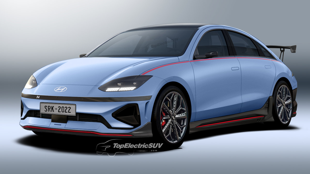 Hyundai Ioniq 6 N Electric performance sedan appears in exciting