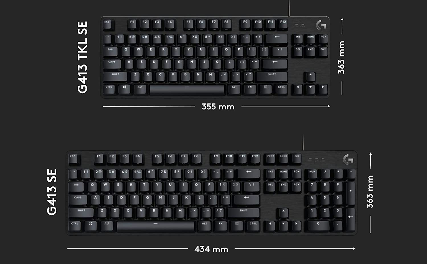 Logitech G413 SE Mechanical Gaming Keyboard - Black, English - US - New!!!