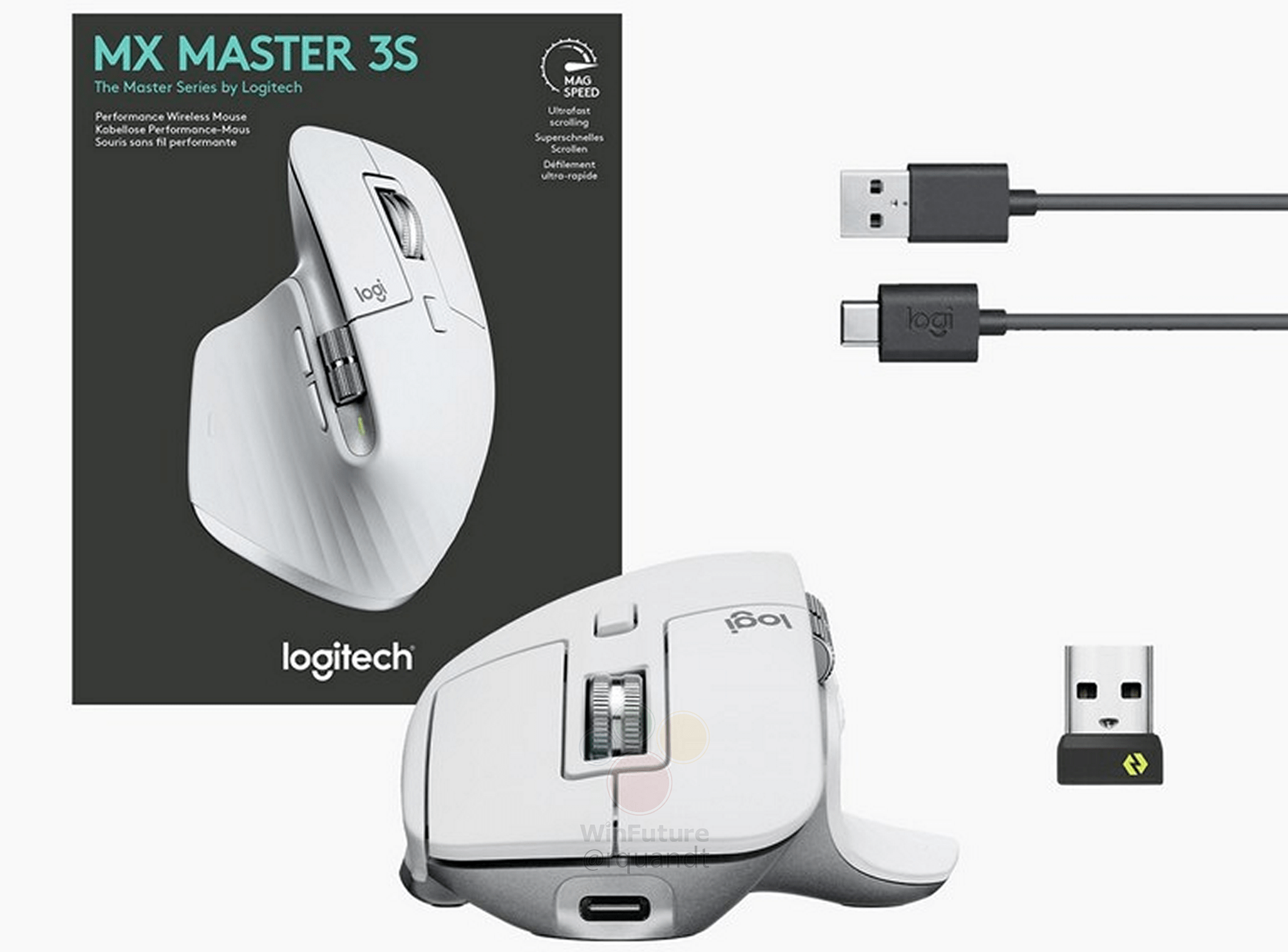 Logitech MX Master 3S wireless mouse and MX Keys Mini wireless