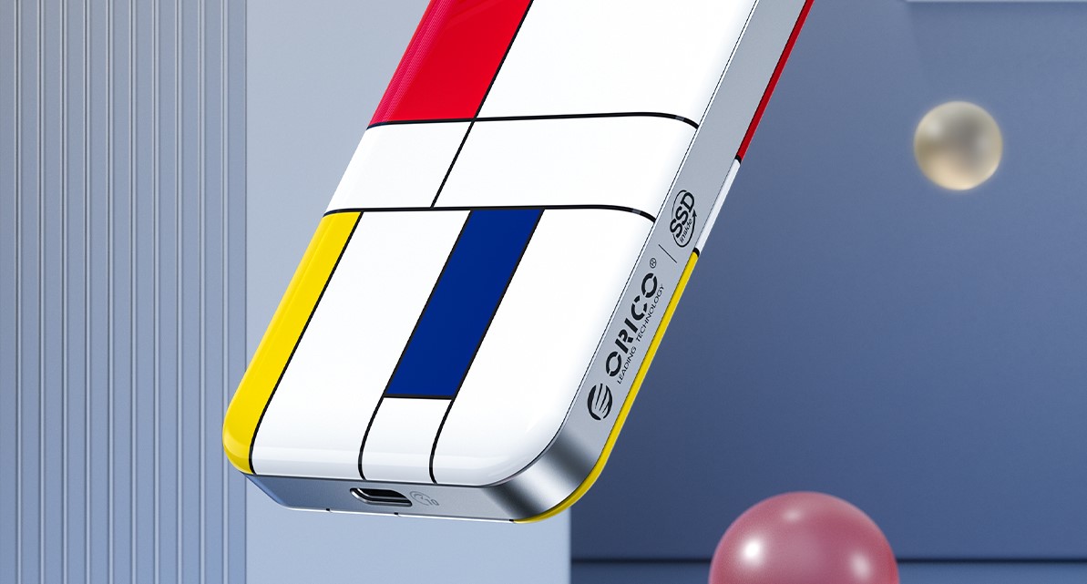 ORICO Montage-series Portable USB4 SSDs launch with Mondrian-inspired cases  -  News