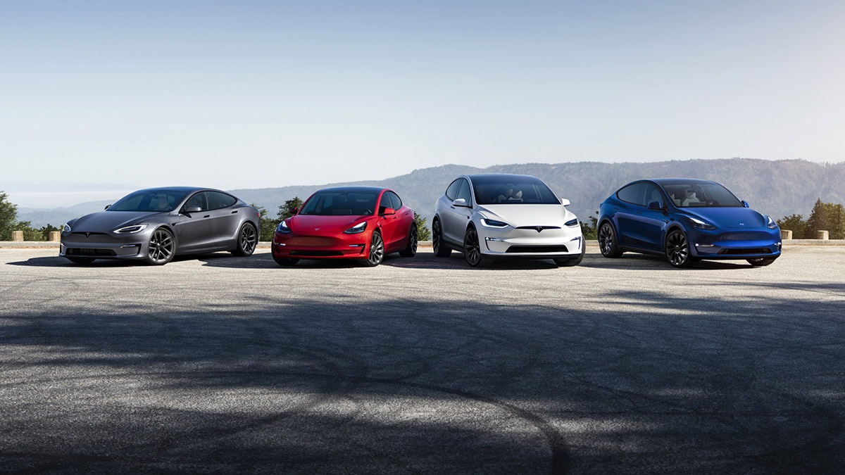 Range of tesla deals cars