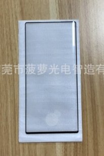 Alleged Note 10 screen protector. (Image source: Twitter/Ice universe)