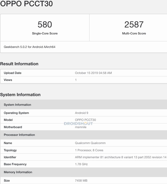 OPPO Reno 5G with a Snapdragon 855 5G processor