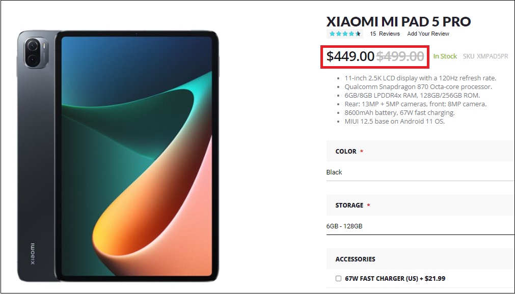 Xiaomi Pad 5 Pro on sale from US$449 via third-party retailer as the  regular Pad 5 officially returns to Europe at full price -   News