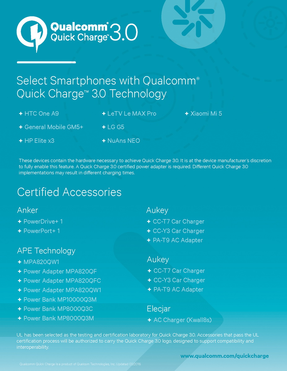 Qualcomm Announces More Smartphones With Quick Charge 3 0 Notebookcheck Net News